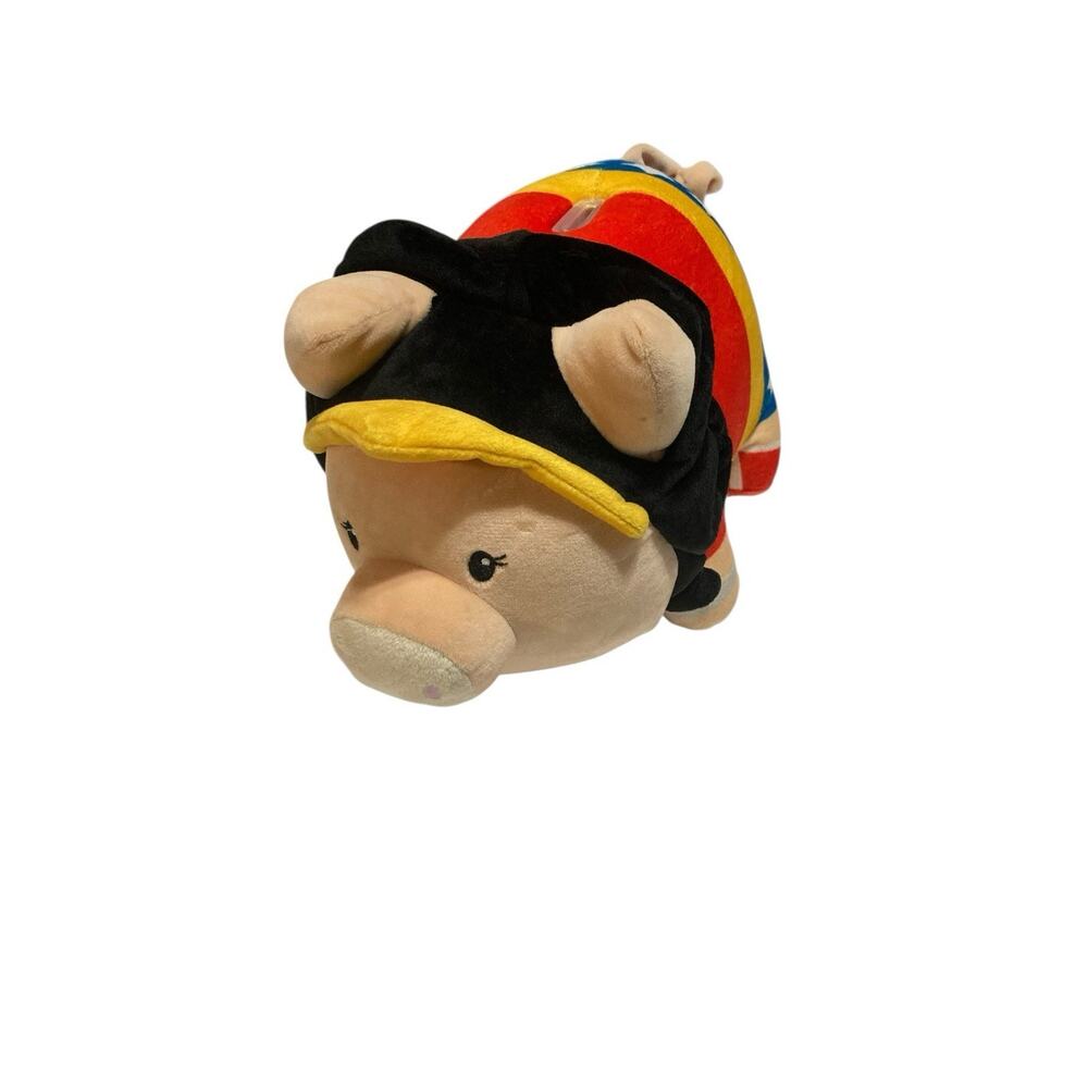 WONDER WOMAN Piggy Bank Pig‎ Plush DC Comics Super Hero